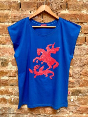 T-SHIRT SÃO JORGE COM PAETE (sem mangas)