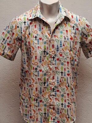 CAMISA SIMBOLOS COLORIDOS (Medio-Algodão)