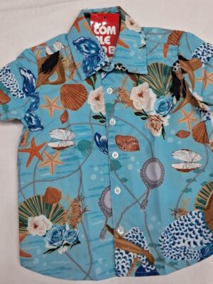 CAMISA INFANTIL IEMANJA (AZUL CLARO)